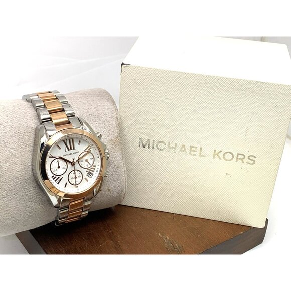 Michael Kors Women\'s Watch MK7258 Quartz Chronograph Rose Gold Silver 36mm main image 13